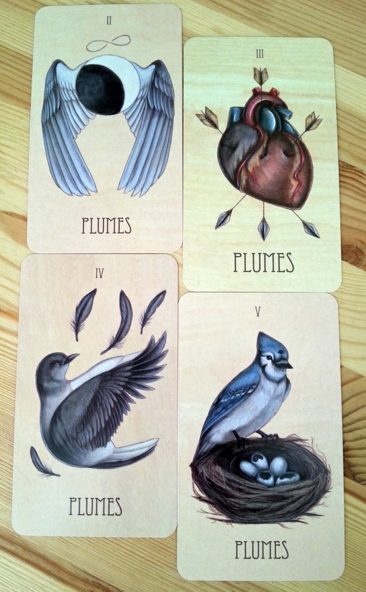The Wooden Tarot: Suit of Plumes 6-10 – Oxbow